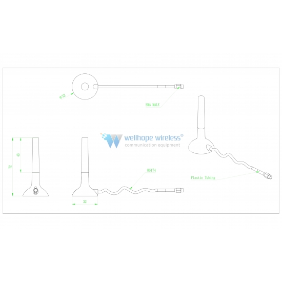 Small Dimension High Performance Magneet Antenne 